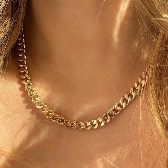 Jewelry - New Gold Cuban Link Chain Necklace Men Women Unisex